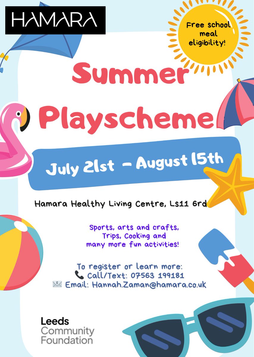 Reminder: a fantastic opportunity provided by the Hamara Centre.