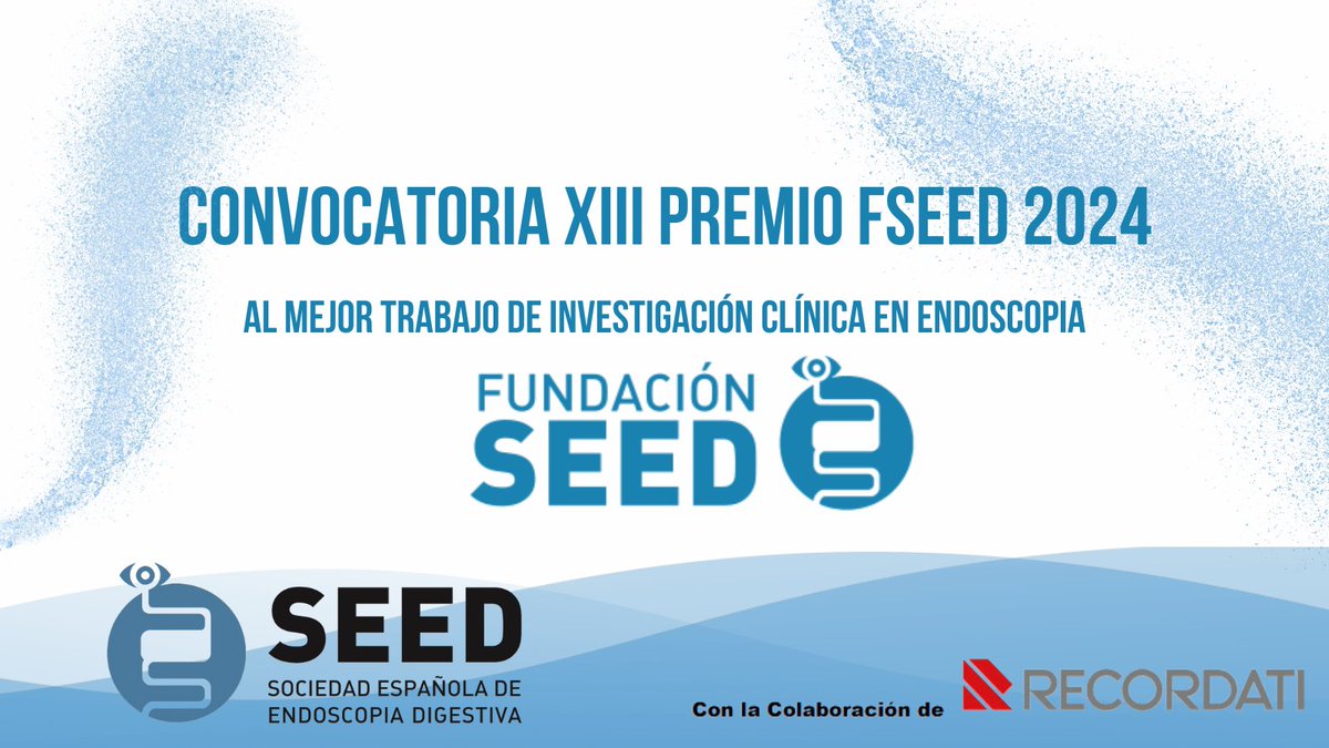 SEEDendoscopia's tweet image. 🏆CONVOCATORIA XIII PREMIO #FSEED 2025🏆
✍️🏻Al mejor trabajo de Investigación Clínica en #Endoscopia🔬¡Consulta las bases y rellena el formulario de solicitud antes del 📅30 de julio y no pierdas la oportunidad de ser el único premiado!💪🏻
ℹ️Toda la info en el link:🔗…