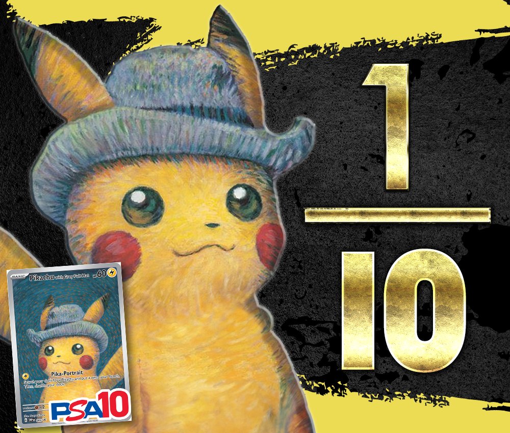 ポケモンカード ゴッホピカチュウ (Pika-Portrait) PSA10鑑定済〕Pikachu with Grey Felt Hat(未開封/ゴッホ