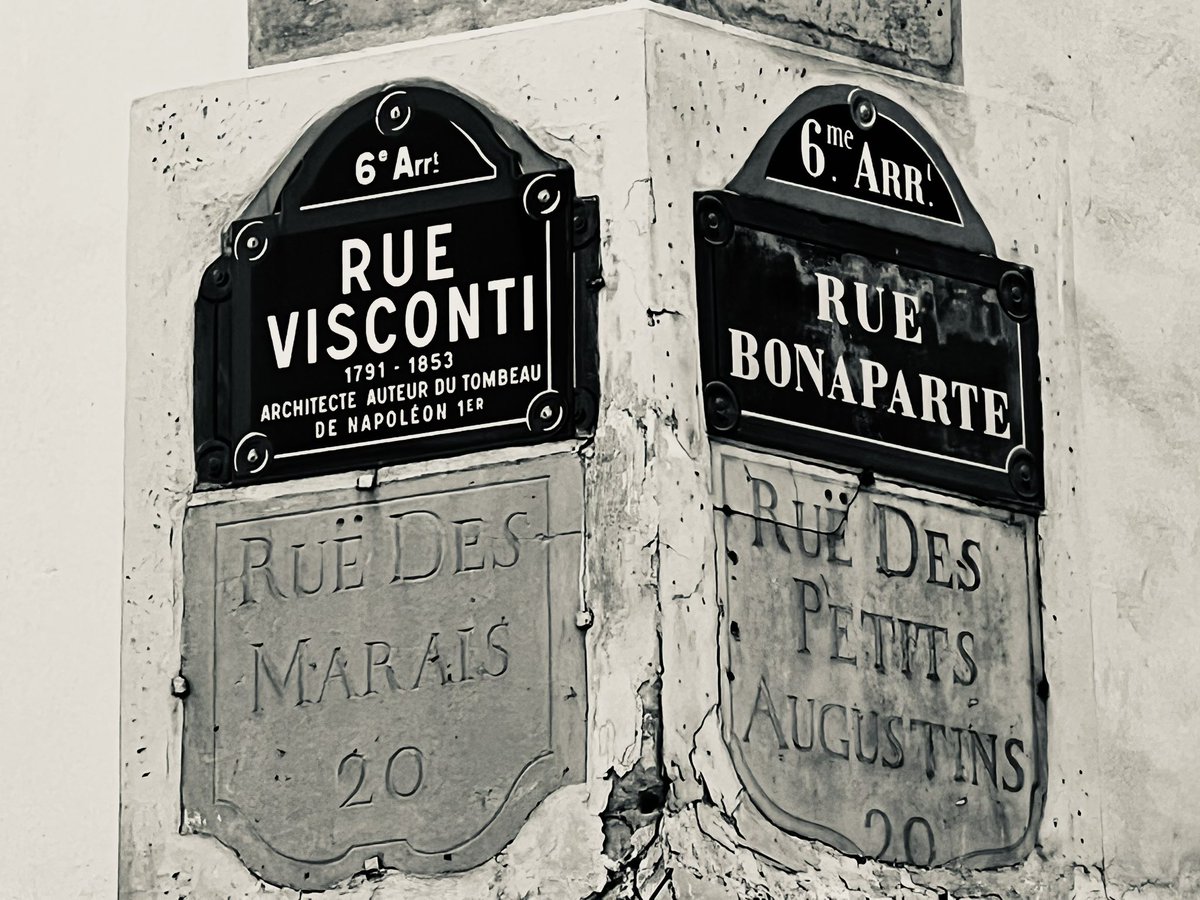 fred_manfrin's tweet image. Les Petits Augustins devenus Bonaparte,
Et la rue des Marais renommée Visconti.
Un avant et un après l’orage à Paris,
Les traces futiles des temps qui partent.