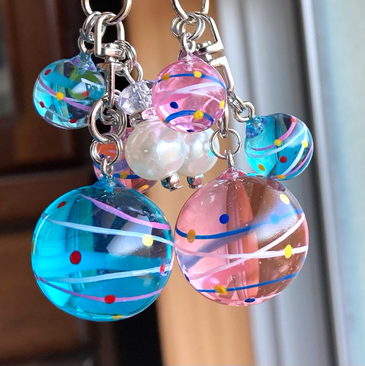 水風船バッグチャーム🎈

#キーホルダー 
#レジン #レジンアクセサリー #ハンドメイド #バッグチャーム  #水風船