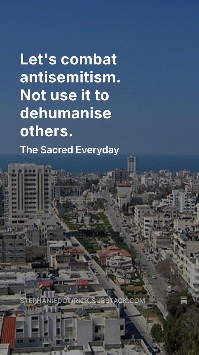 Let's combat antisemitism. Not use it to dehumanise others. open.substack.com/pub/stephanied… 
We must speak out for the voiceless.