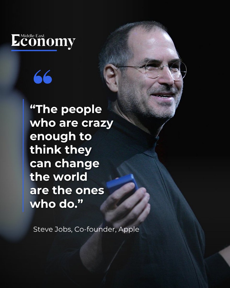 Economy_ME's tweet image. A timeless quote from Steve Jobs that still inspires entrepreneurs everywhere.
#Quote #Motivation #SteveJobs #Leadership
