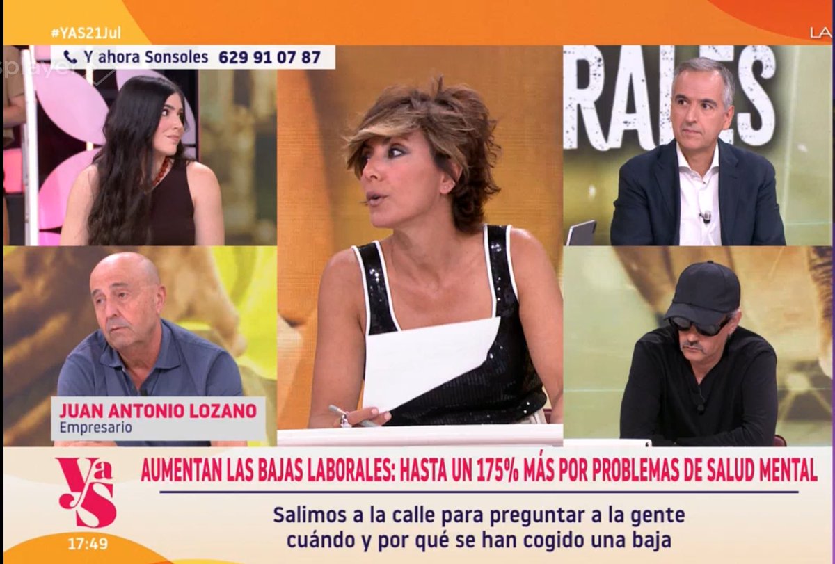 _CEIM_'s tweet image. 📺 El director de Asuntos Laborales, @lmendezlopez participó ayer en una mesa de debate en @YAhoraSonsoles con @sonsolesonega para analizar el incremento de las #BajasLaborales.
🗣️ “Los procesos de baja por contingencias comunes se han incrementado un 77% en 10 años, y sorprende…
