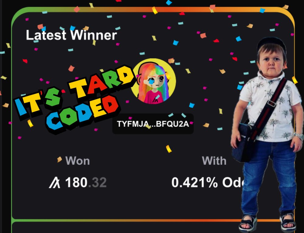 ALGOTARDIO69's tweet image. EVEN THE LITTLE GUYS WIN $ALGO 🤑
WILL YOU BE THE NEXT WINNER??
COME PLAY 👉 algotard.io/tardly