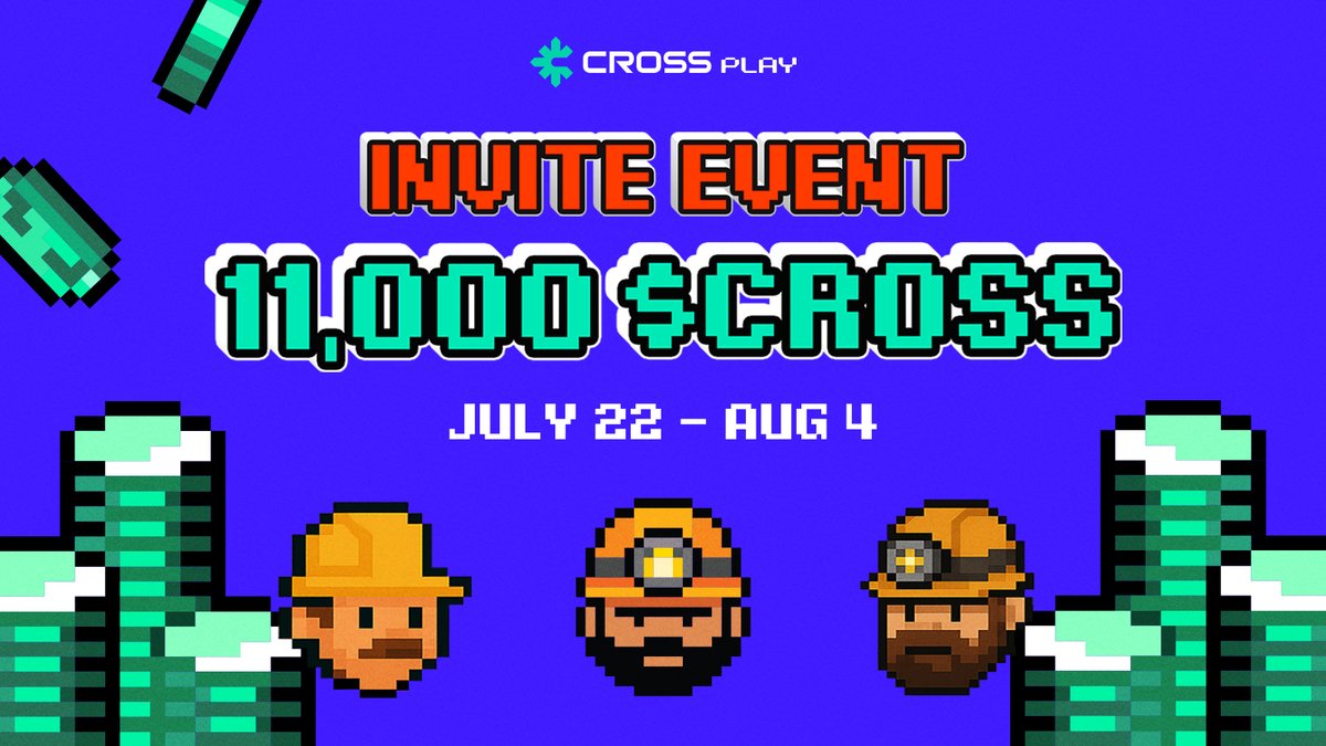crossplay_xyz's tweet image. 🚀 600,000 Players — Let’s celebrate with a Referral Event🚀
Invite your friends to CROSS PLAY, climb the leaderboard, and earn your share of 🎁 11,000 $CROSS in rewards.
🗓 July 22 – Aug 4 (UTC)
🏆Top 20 referrers will win:
✅1st: 3,000 $CROSS
✅2nd: 1,000 $CROSS…