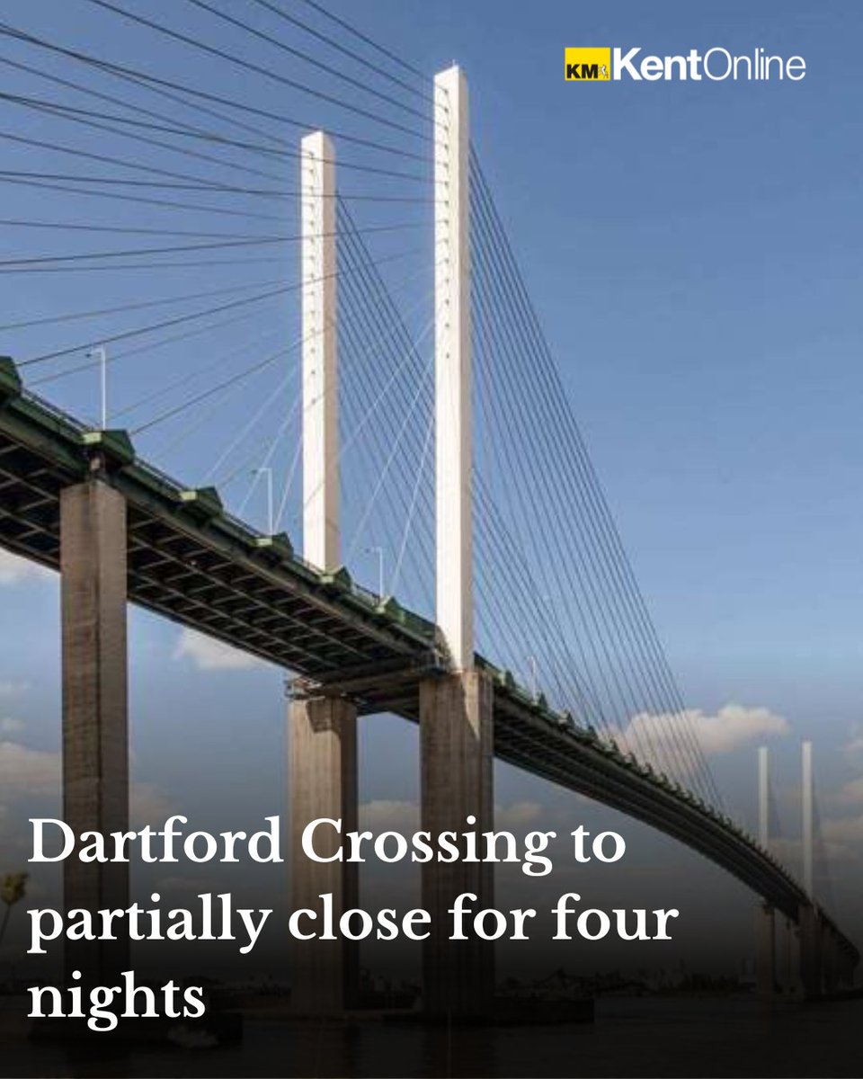 National Highways is carrying out maintenance work on its ventilation fans
Read more here: kentonline.co.uk/dartford/news/…