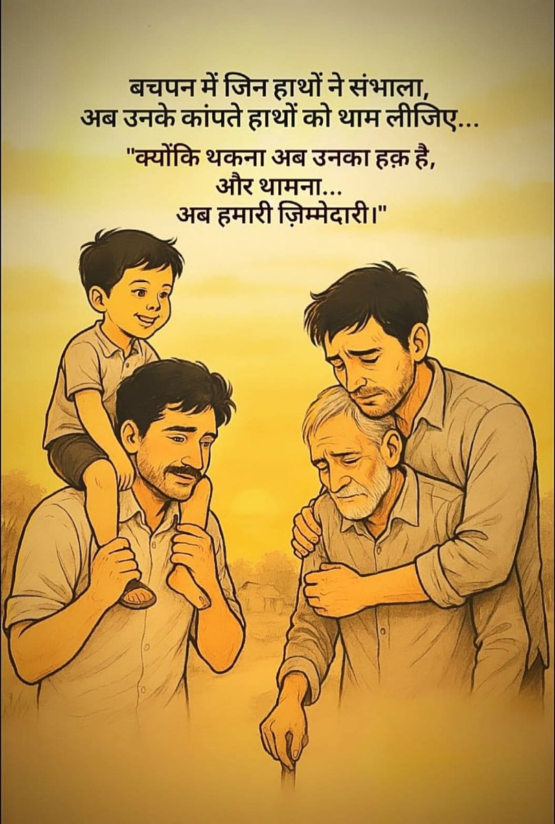 djshmbhu30's tweet image. वो जो कभी थकते नहीं थे,
अब अक्सर साँसें लंबी लेते हैं,
जो सुबह सबसे पहले उठते थे,
अब चुपचाप खिड़की से बाहर देखते हैं।
जो हमारे हर आँसू को पढ़ लेते थे,
अब खुद की नमी छुपा जाते हैं,
जो हमें उंगली पकड़कर चलना सिखाते थे,
अब धीरे-धीरे लड़खड़ाते हैं।
वो अब कम बोलते हैं,
कम माँगते…