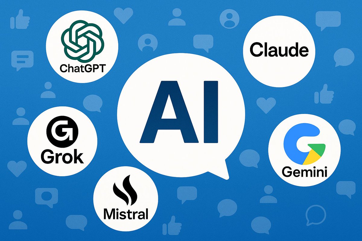 hlavacm's tweet image. Když se řekne #AI, tak si nejspíš většina lidí vybaví jako první #ChatGPT. Ale je to trochu škoda, protože to není jediné a často ani nejlepší řešení. Osobně mám raději #Claude, a to nejen na programování, nicméně když nepomůžou, tak zkouším ještě #Grok, #Mistral nebo #Gemini 😎