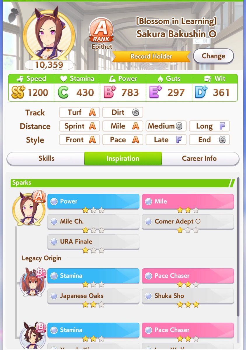sparks run suddenly became my first A career!! 
1* POWER 🤡