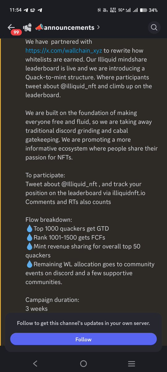 solonoob007's tweet image. Next Hyped mint @Illiquid_nft .
Will try yo get WL for this.
Dc:-: discord.gg/37tAjbwD
Ways to get WL:-
1. SociaL engagement (like retweet counts too). Top 1500 get WL
2. Invitation:- 10 invites= 50 points
You can redeem 1500 points in WL
3. Grinding:- 100 msg = 30…