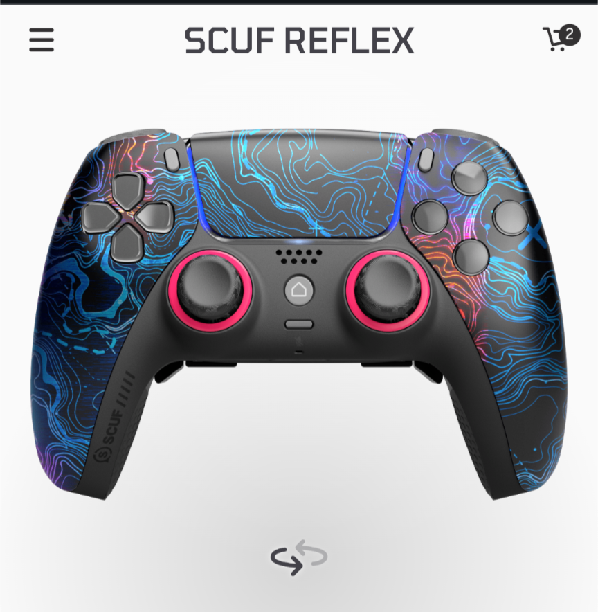 ben_s247's tweet photo. @imfallfromgrace @ScufGaming So many mad options with SCUF controllers really love the fluro accents around the sticks on this one https://t.co/Qpnjl9Er5I