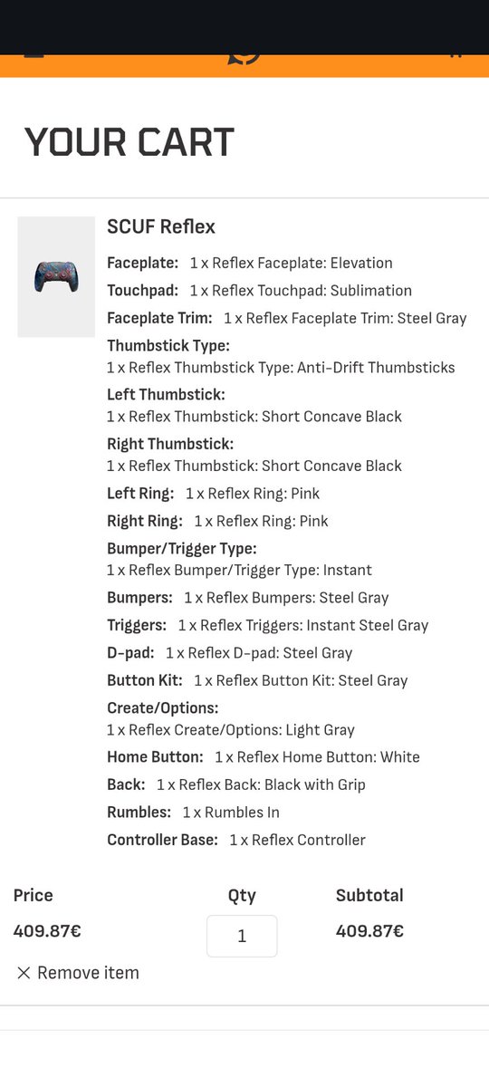 ben_s247's tweet photo. @imfallfromgrace @ScufGaming So many mad options with SCUF controllers really love the fluro accents around the sticks on this one https://t.co/Qpnjl9Er5I