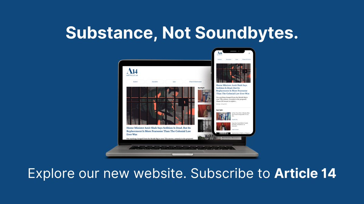Article14live's tweet image. Subscribe to @Article14live for in-depth research & reportage, expert analyses, exclusive database, newsletter, workshops, book extracts & more, delivered to your inbox: article-14.com/subscribe
