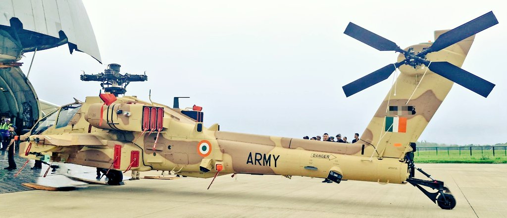 anil_bhatt03's tweet image. Indian Army gets the first batch of Apache helicopters. First batch of Apaches helicopters as arrived today in India. It is a historic moment. Army's Aviation Corps armed with deadly aerial warriors.