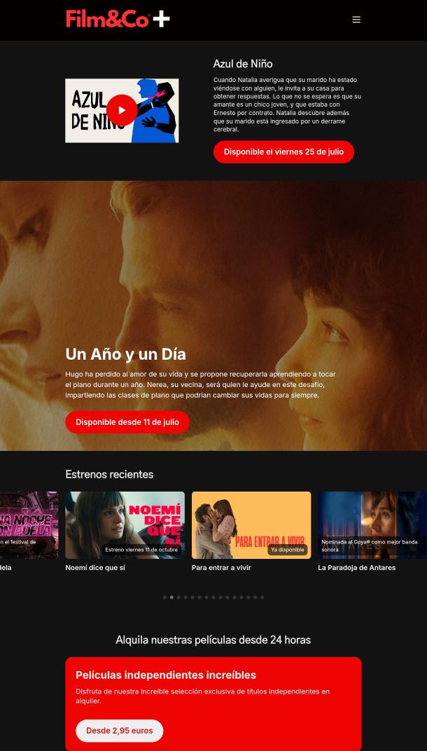 ¿Aún no has descubierto nuestra plataforma de vídeo bajo demanda premium? Film&amp;Co+