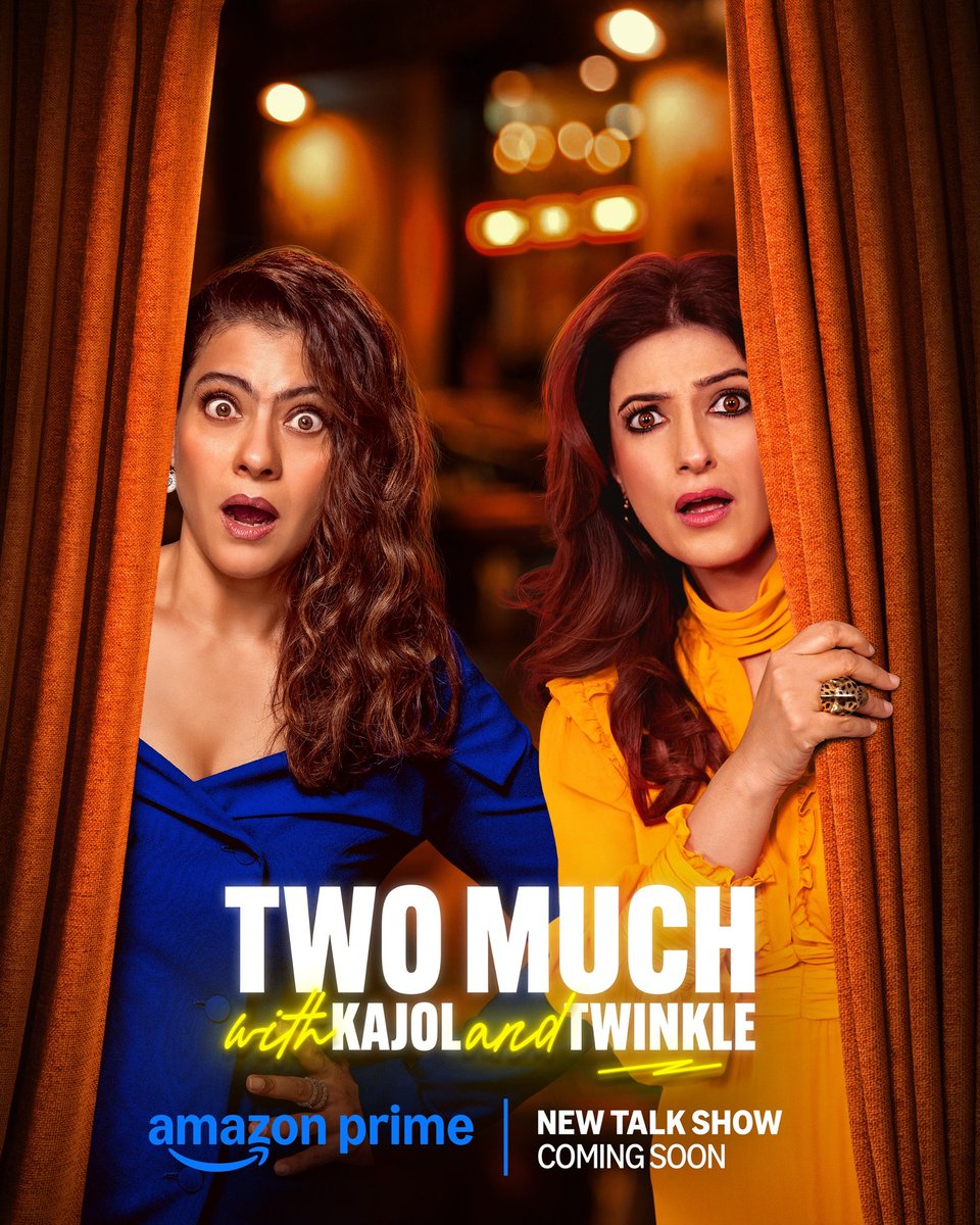 CinemaRare (@cinemararein) on Twitter photo . <a href="/PrimeVideoIN/">prime video IN</a> announces new talk show #TwoMuchWithKajolAndTwinkle that will feature candid, unfiltered conversations with Bollywood's biggest stars. Coming Soon.
<a href="/itsKajolD/">Kajol</a> <a href="/mrsfunnybones/">Twinkle Khanna</a> <a href="/Banijayasia/">Banijay Asia</a> <a href="/deepak30000/">Deepak Dhar</a> <a href="/NegiR/">Rishi Negi</a> <a href="/BalanGirish/">Girish Balan</a> <a href="/jahnvio/">Jahnvi Obhan</a> #MrinaliniJain #ShyamRathi . <a href="/PrimeVideoIN/">prime video IN</a> announces new talk show #TwoMuchWithKajolAndTwinkle that will feature candid, unfiltered conversations with Bollywood's biggest stars. Coming Soon.
<a href="/itsKajolD/">Kajol</a> <a href="/mrsfunnybones/">Twinkle Khanna</a> <a href="/Banijayasia/">Banijay Asia</a> <a href="/deepak30000/">Deepak Dhar</a> <a href="/NegiR/">Rishi Negi</a> <a href="/BalanGirish/">Girish Balan</a> <a href="/jahnvio/">Jahnvi Obhan</a> #MrinaliniJain #ShyamRathi