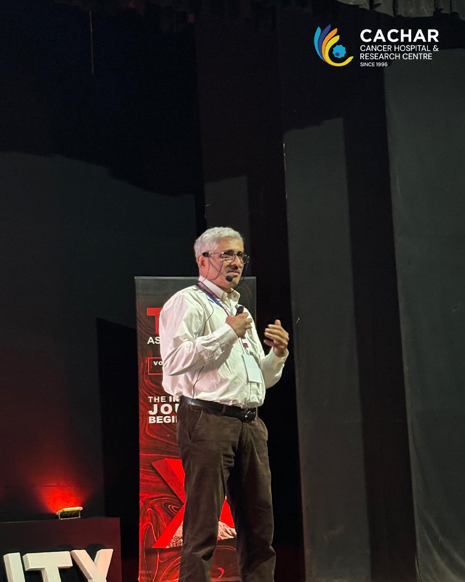 CCHRCCancerCare's tweet image. Dr. Ravi Kannan, Director of CCHRC, spoke at TEDx Assam University on what truly matters: care, courage & community.
A moment of reflection, sharing our journey among changemakers across Assam.
🔗 Assam Tribune article
#CCHRC #DrRaviKannan #TEDx #VoicesOfChange