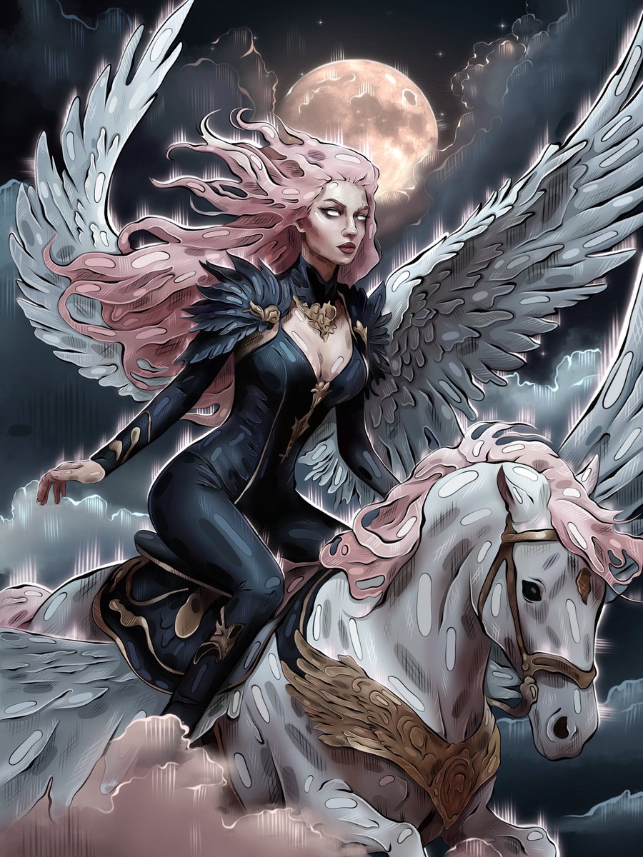 an_artistart's tweet image. NEW DROP on @SkurpySocial
~
PEGASUS
It appears at night, when the moon floods the world with its cold light. Legends say that those who meet its gaze will lose their minds forever, sinking into endless, dark dreams.
🪽14/14
🪽10 XTZ
DETAILS and LINK⛓️💥