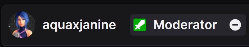 ES IST SOWEIT. Es haben sich alle gewünscht und mitgefiebert: 

<a href="/AquaxJanine2/">Roxas</a> ist jetzt bei mir Mod. ~ Yaaaaaay. 🌸

Da das für uns beide das erste Mal ist (💀), also dass Janine ein Mod ist und ich öh, einen Mod habe, müssen wir uns da erstmal reinfinden. 

Ist aber glaube ich