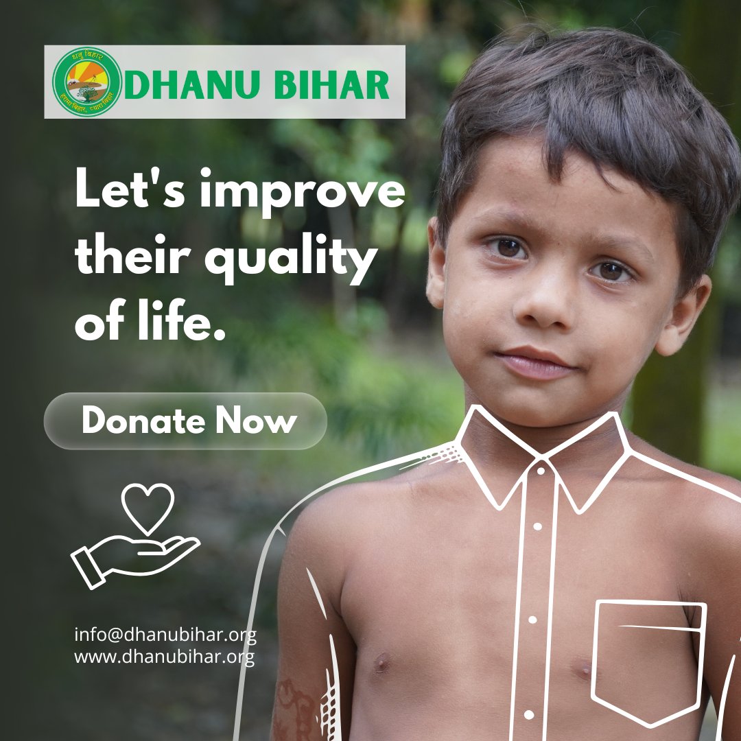 Let’s improve their quality of life.

Your donation provides food, education, shelter &amp; care. Help children &amp; families live with dignity.

🌐 dhanubihar.org

🙏 Donate Now

#DhanuBiharTrust #DonateNow #ImproveLives #BeTheHope #BharatSkillNxt