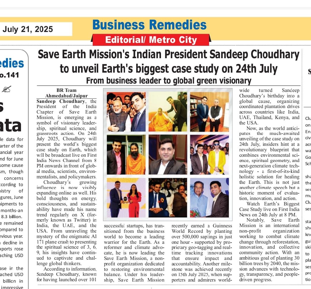 This is where climate awareness meets real-world impact. Be there July 24th to witness a movement unfold
#SandeepChoudhary24JulyLive