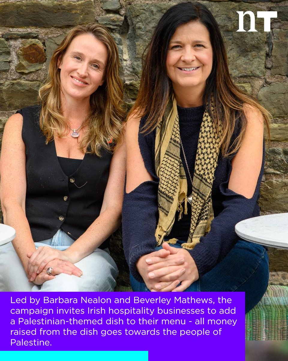 NewstalkFM's tweet image. One Plate for Palestine, the Irish hospitality-led campaign raising funds to feed Palestine, kicks off today 🍽️
Led by Barbara Nealon and Beverley Mathews, the campaign invites Irish hospitality businesses to add a Palestinian-themed dish to their menu - all money raised from…