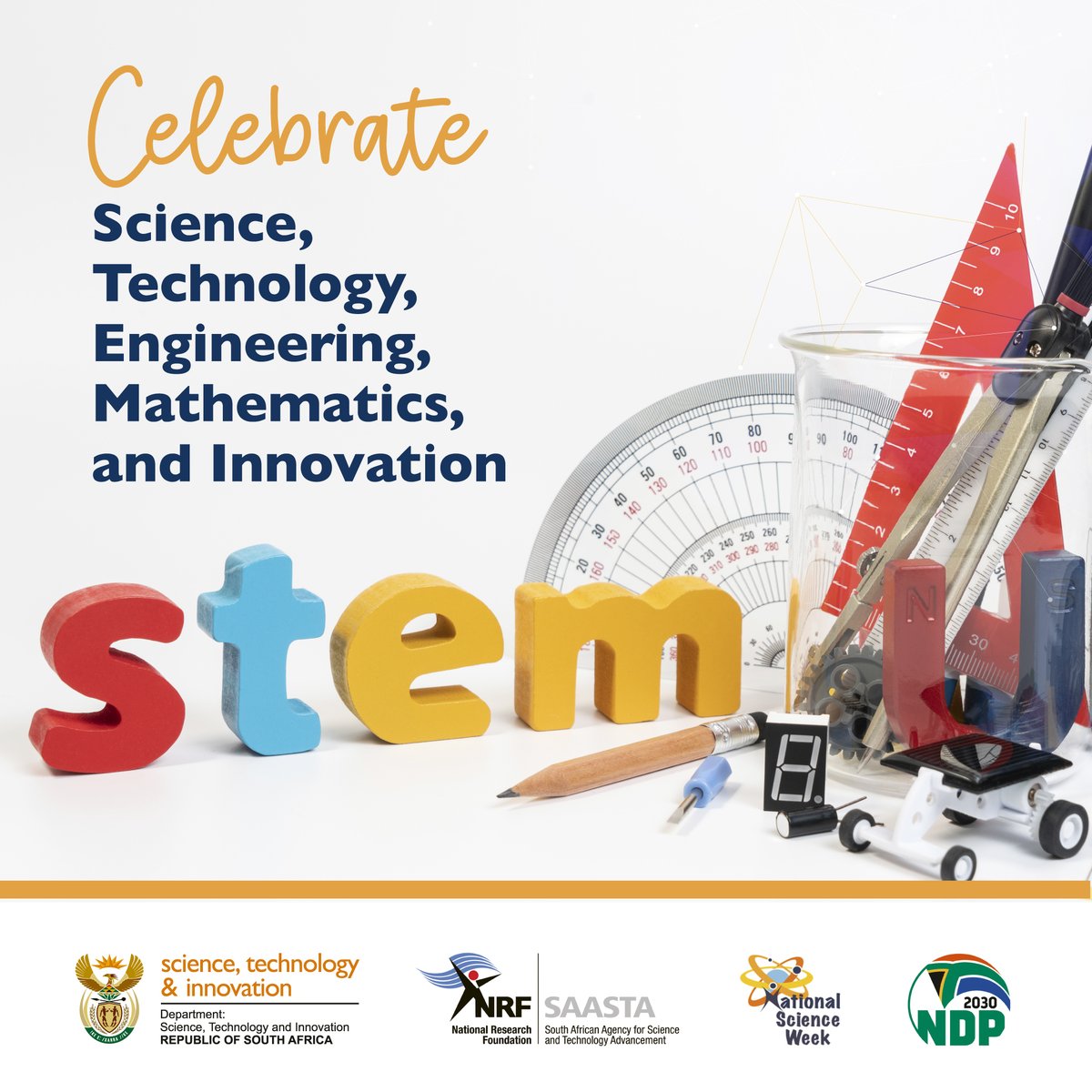 NRF_SAASTA's tweet image. Science touches all our lives. Whether you're a scientist, student, educator or entrepreneur, your voice matters! Celebrate National Science Week (NSW) from 4–9 August 2025 by showing how you use or relate to science, technology, and innovation in your everyday life. #NSW2025