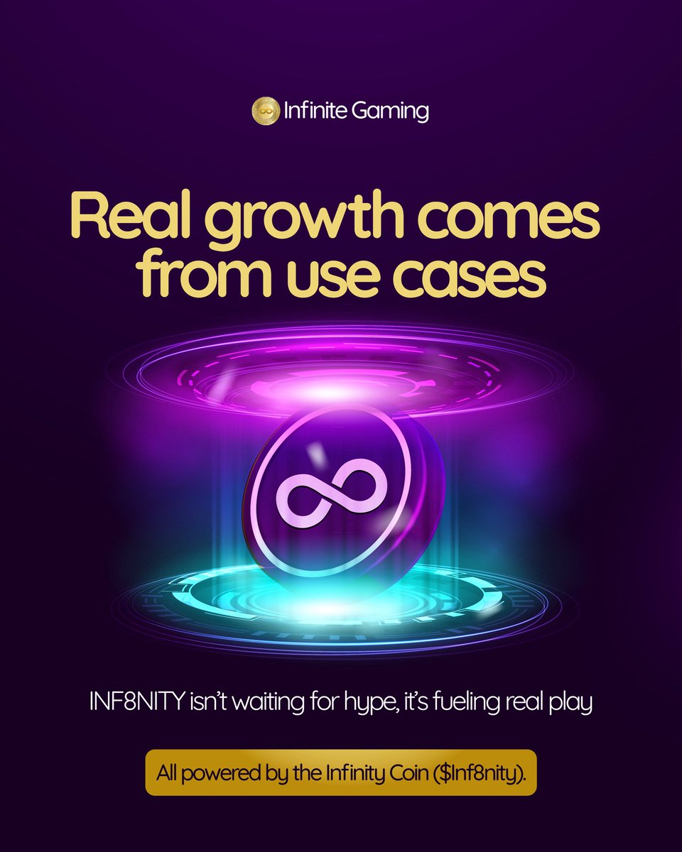 infgaming888's tweet photo. Real growth comes from use cases
INF8NITY isn’t waiting for hype — it’s fueling real play
#Web3Utility #INF8NITY #CryptoRevolution #crypto #Bitcoin https://t.co/2u2r9t431h