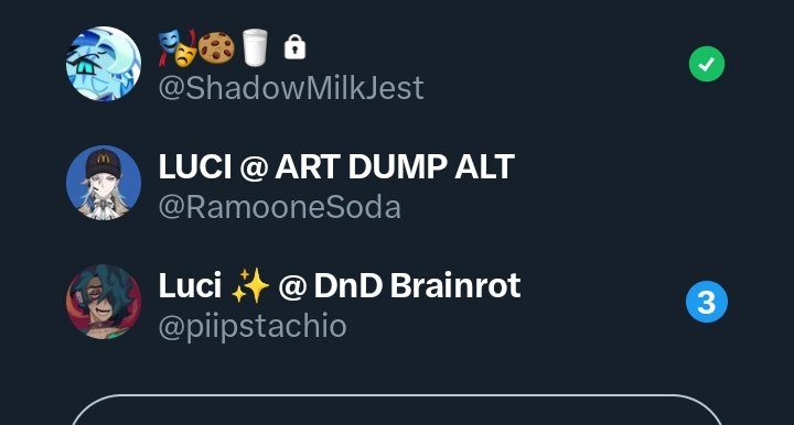 piipstachio's tweet image. Deleting this app on my phone indefinitely but if anyone wants to follow my other alts here.
Feel free to send a request but I'll be mostly offline again to focus on zeh family and my dumb babies
