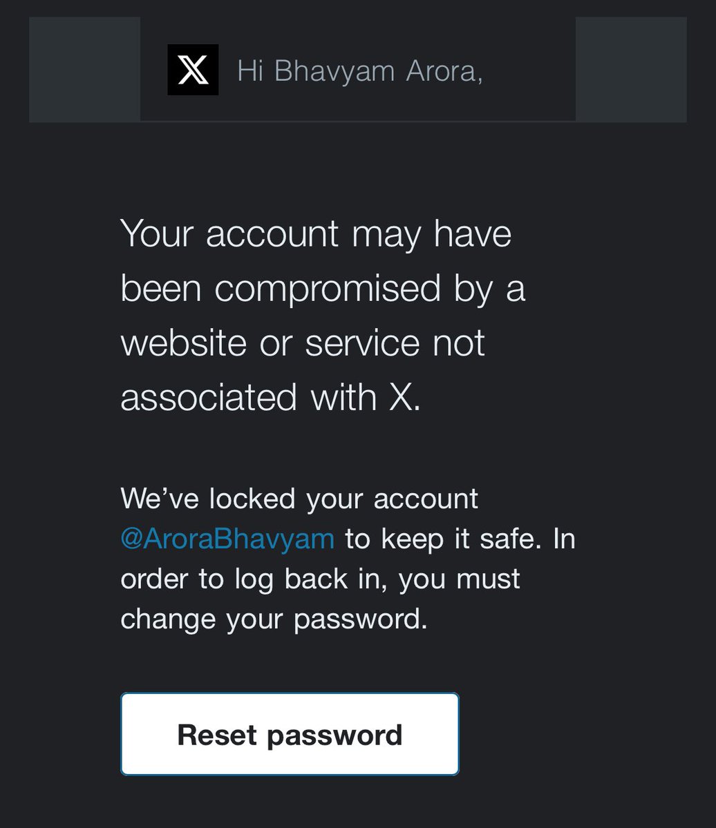 AroraBhavyam's tweet image. And that’s how I have lost all my organic reach and Twitter drafts in just 1 mail! 🤧