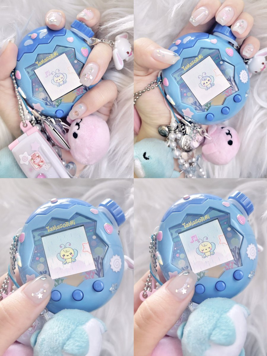 パステルのおやつ食べさせたら青紫からミントグリーンに色変わった