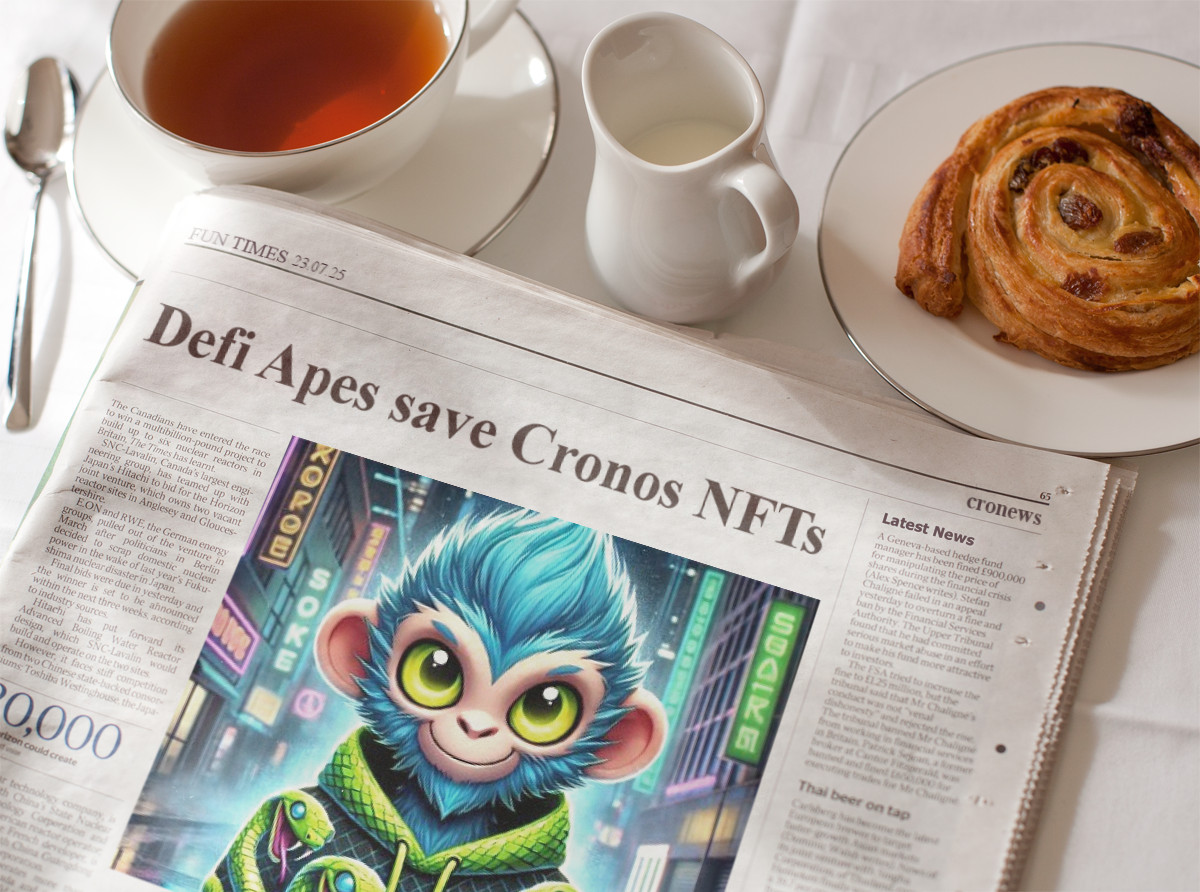 cronewsfun's tweet image. Have you seen the news about the @DeFiApesCRO??👀📰
