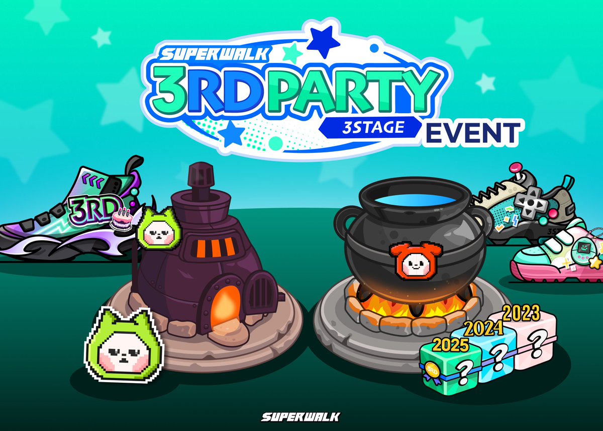 SuperWalk_'s tweet image. Join the 3rd Party Event with Pixel Marimo!
🗓️ Event Period: 2025.07.21 (Mon) 08:00 ~ 2025.08.11 (Mon) 08:00 (UTC)
🌐 For more details, please check the link below:
progrounddeveloper.oopy.io/2349390c-3700-…
📢 Details about the upcoming offline meetup will also be announced soon.
#SuperWalk…