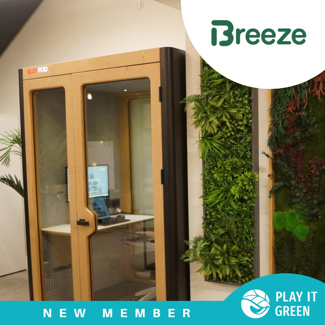 Welcome @BreezeWorkspace to the Play It Green community! 🌱

From meeting pods to workspace consultancy, Breeze helps businesses work better, and now they’re working greener too.

Supporting The Woodland Trust + monthly nature repair 🌍

🔗 playitgreen.com/breeze-workspa…