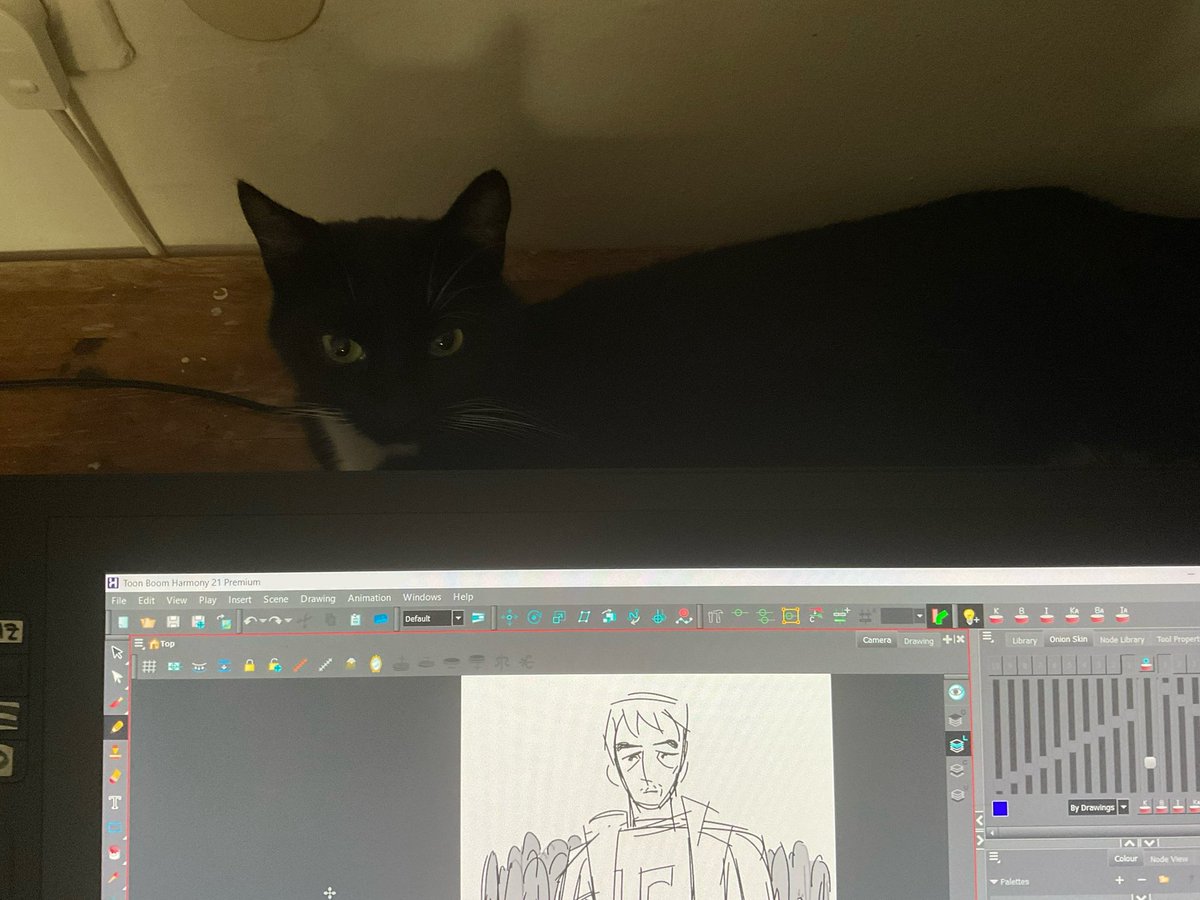 MelikhovaS's tweet image. i guess it’s warm under the tablet. that or she’s guarding gihun so i don’t kill him in my animaic
