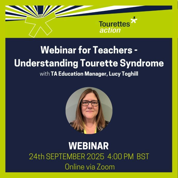 tourettesaction's tweet image. Work in education? Want to better support students with Tourette syndrome?
Join our webinar for teachers, SENCOs & school staff – full of practical advice & expert guidance.
🎟️ Just £5
📅 Book now: buff.ly/9qAgiT8
👪 Parents, please share!
