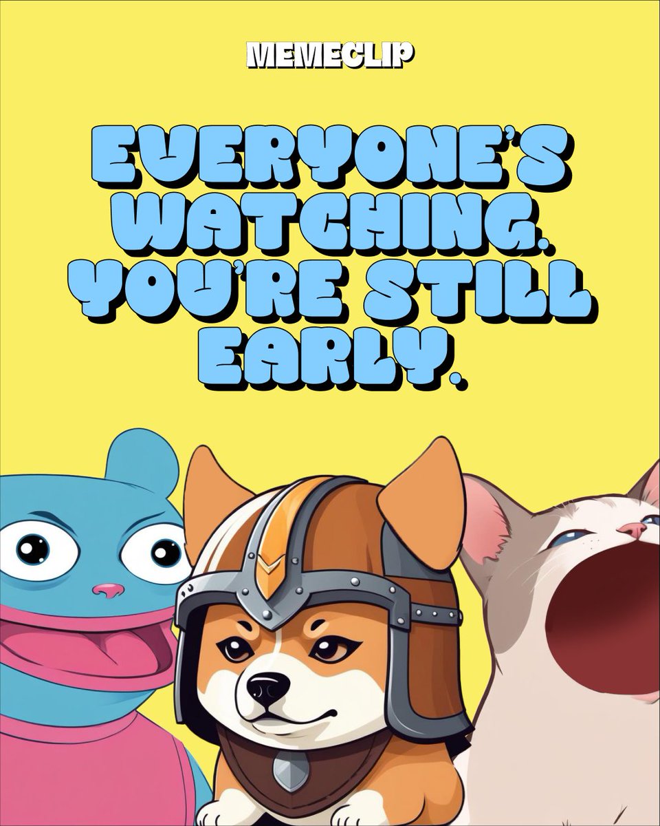 Some are watching.

Some are aping.

You? You're perfectly early.

The $MCLIP presale is LIVE  and this is just getting started.

🔗 memeclip.io