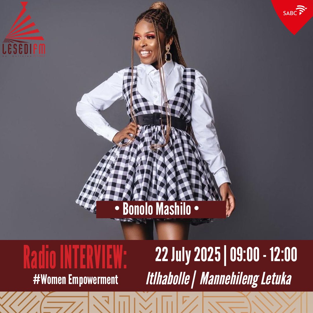 LesediFM's tweet image. #Itlhabolle le Tholoana Moletsane le
Mannehileng Letuka.

🎤Re bua le Bonolo Mashilo ho #WomenEmpowerment

#65KeMollelwa

📞: 086 000 3084
📲: 083 284 0008
🌐: lesedifm.co.za