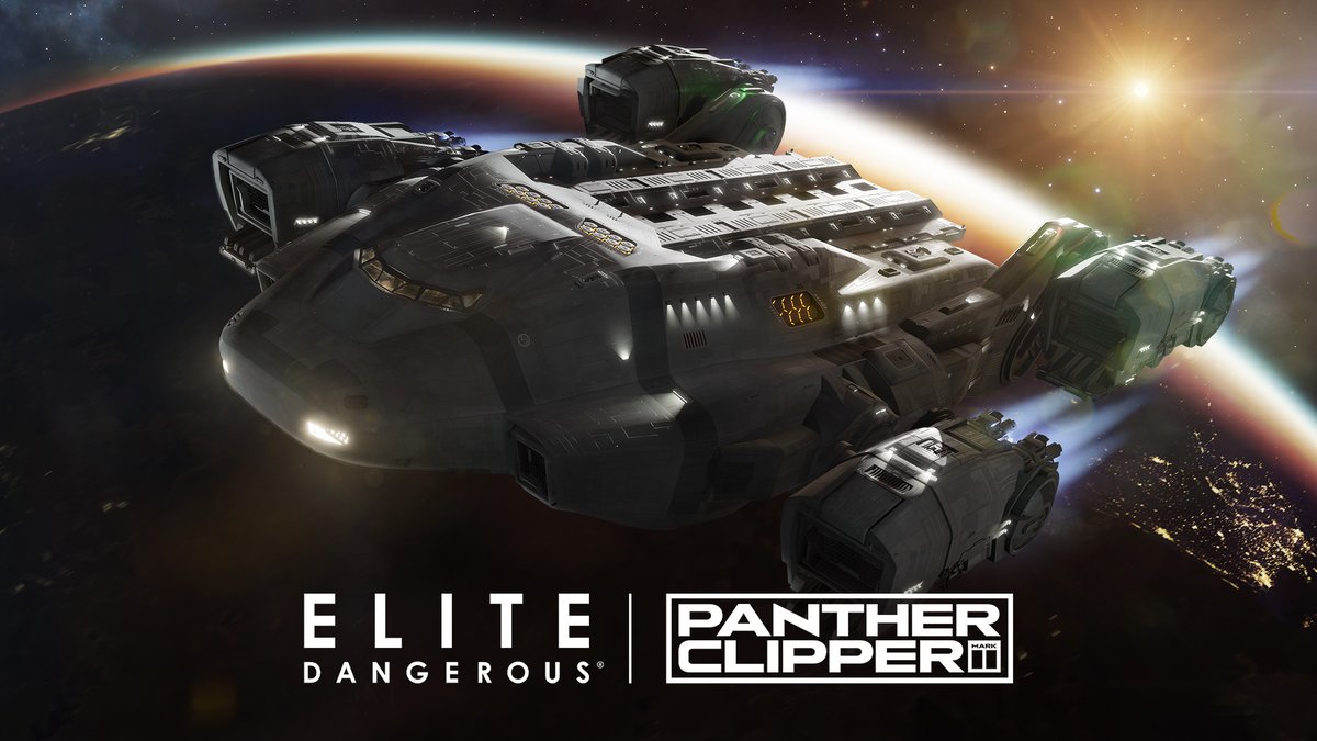 EliteDangerous's tweet image. Greetings Commanders,
Servers are now offline whilst we prepare our shipyards for the release of the Panther Clipper Mk II.
Update notes can be found here: forums.frontier.co.uk/threads/panthe…