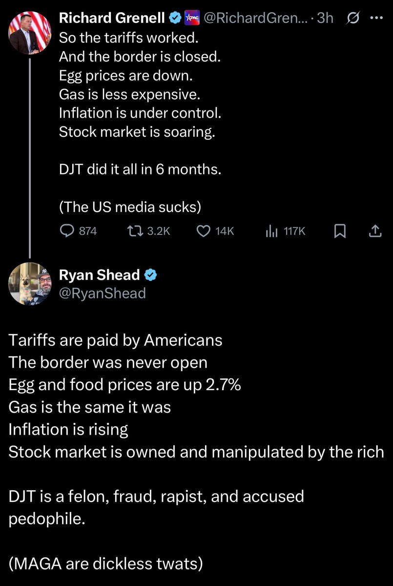 RyanShead's tweet image. It’s like republicans and Trump whores are allergic to data. June numbers just came out and it wasn’t good for Trump.
We still want to see the UNREDACTED Epstein Files.