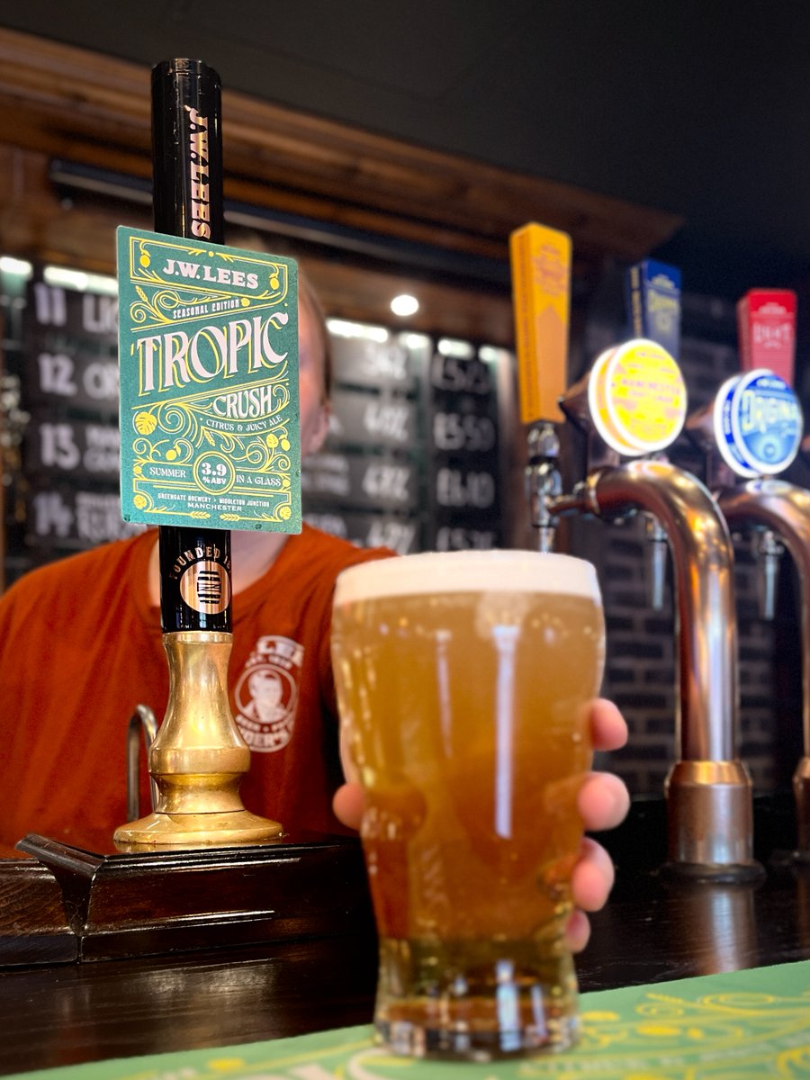 Serving up Summer in a glass and throwing down a
challenge to all Summer sippers 🍺☀️

Step 1 – Grab a Tropic Crush collector card
Step 2 – Sink 6 pints
Step 3 – Sup the 7th on us

foundershall.co.uk/?modal=booking

#SummerInAGlass #TropicCrush #CaskAle #JWLeesBrewery #SeasonalAle