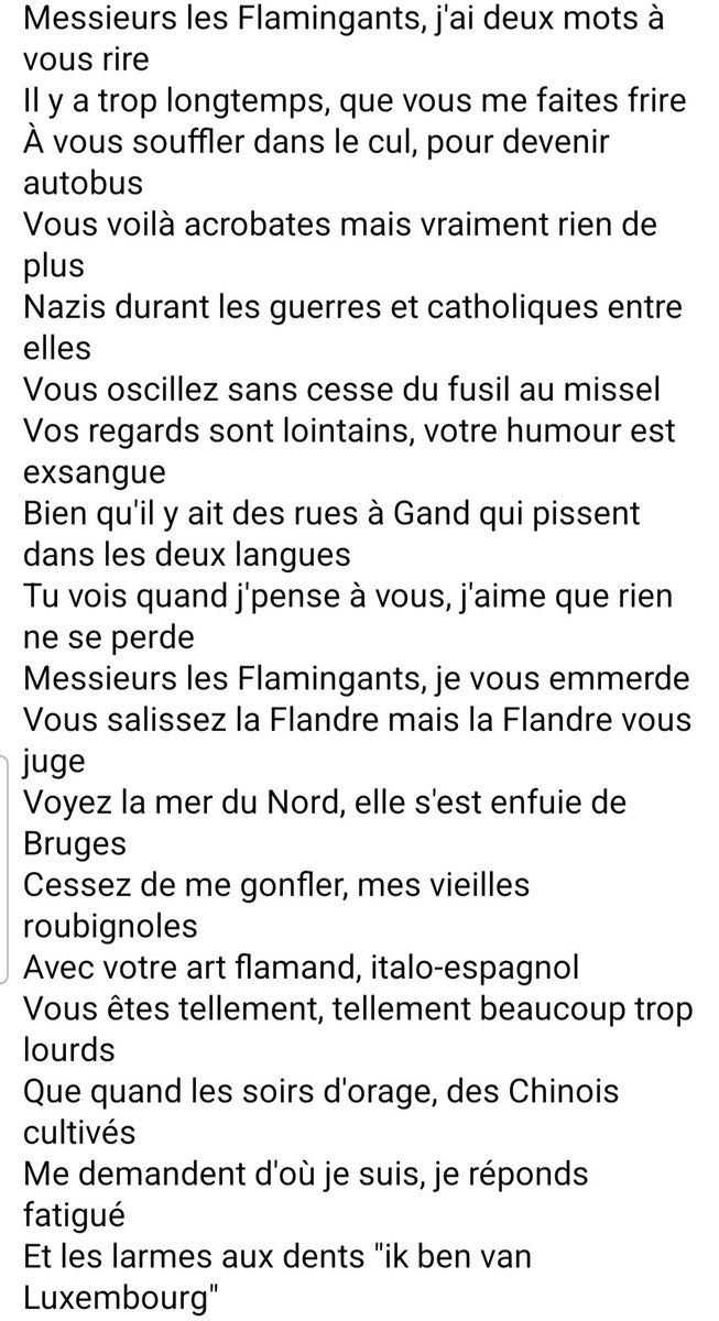 TaQuIn_MaUvE's tweet image. Brel était un Maître visionnaire.
Quel texte 🥰
Toute ressemblance avec des faits actuels n’est pas fortuite.
Je ne décolère toujours pas 😡
#Belgium
#FeteNationalebelge