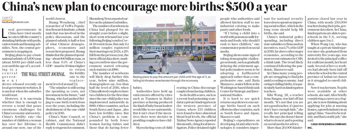 sandeep_PT's tweet image. China's fertility rate is now ~1.0, and they have no clue how to raise it. A demographic collapse is imminent post 2050. 🇨🇳
#fertility #China #demography