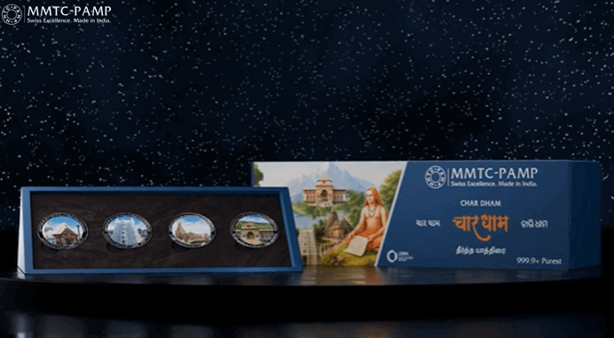 world_dais's tweet image. Divine blessings in Silver: MMTC-PAMP launches 99.99%+ Silver Char Dham 20gm coin series honouring India’s spiritual compass

@MMTCPAMP #MMTCPAMP #chardhamyatra #Silver #StockMarket #pressrelease #worlddais #news

Read the full report: pressrelease.dais.world/news/divine_bl…