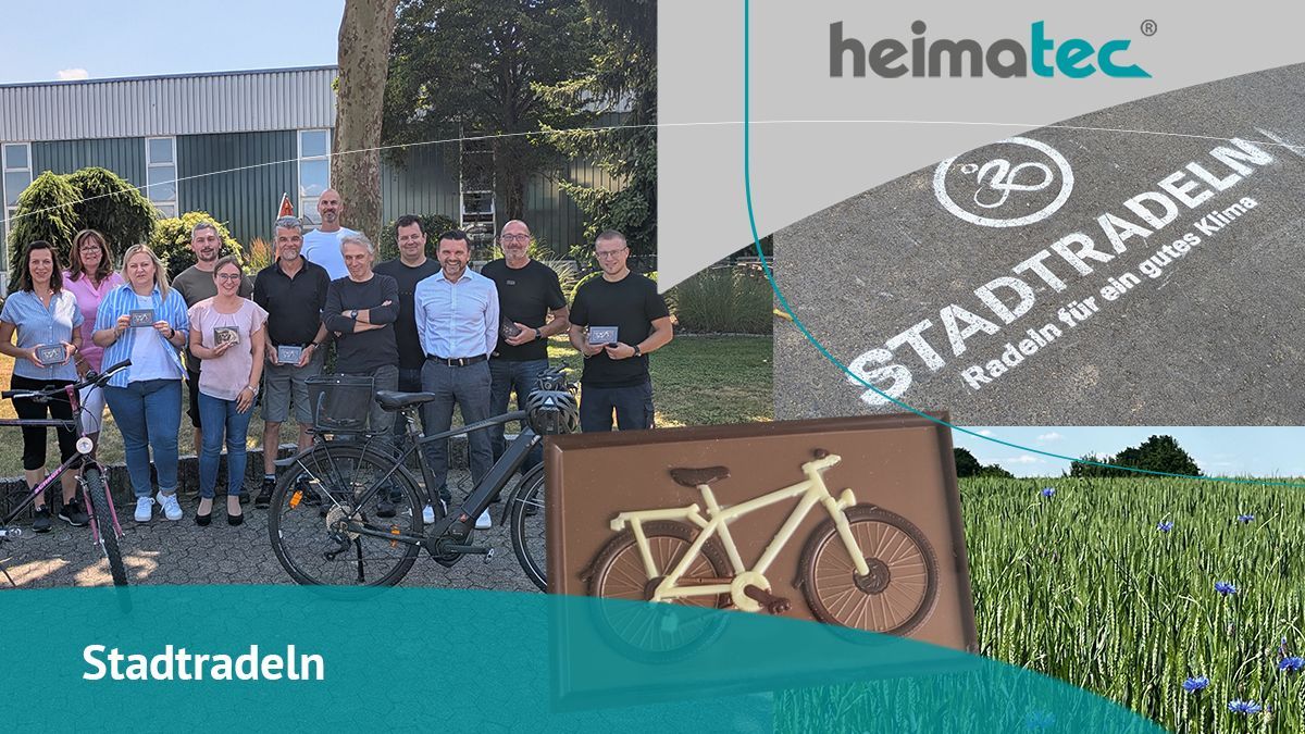 𝐒𝐭𝐚𝐝𝐭𝐫𝐚𝐝𝐞𝐥𝐧🚵
Two months ago, 18 of our employees cycled powerfully and took part in Renchen's city cycling event. With a total of 5,212 km in the 21-day campaign period, the #heimatec team was able to increase its previous year's result🏆

#heimatec#environment