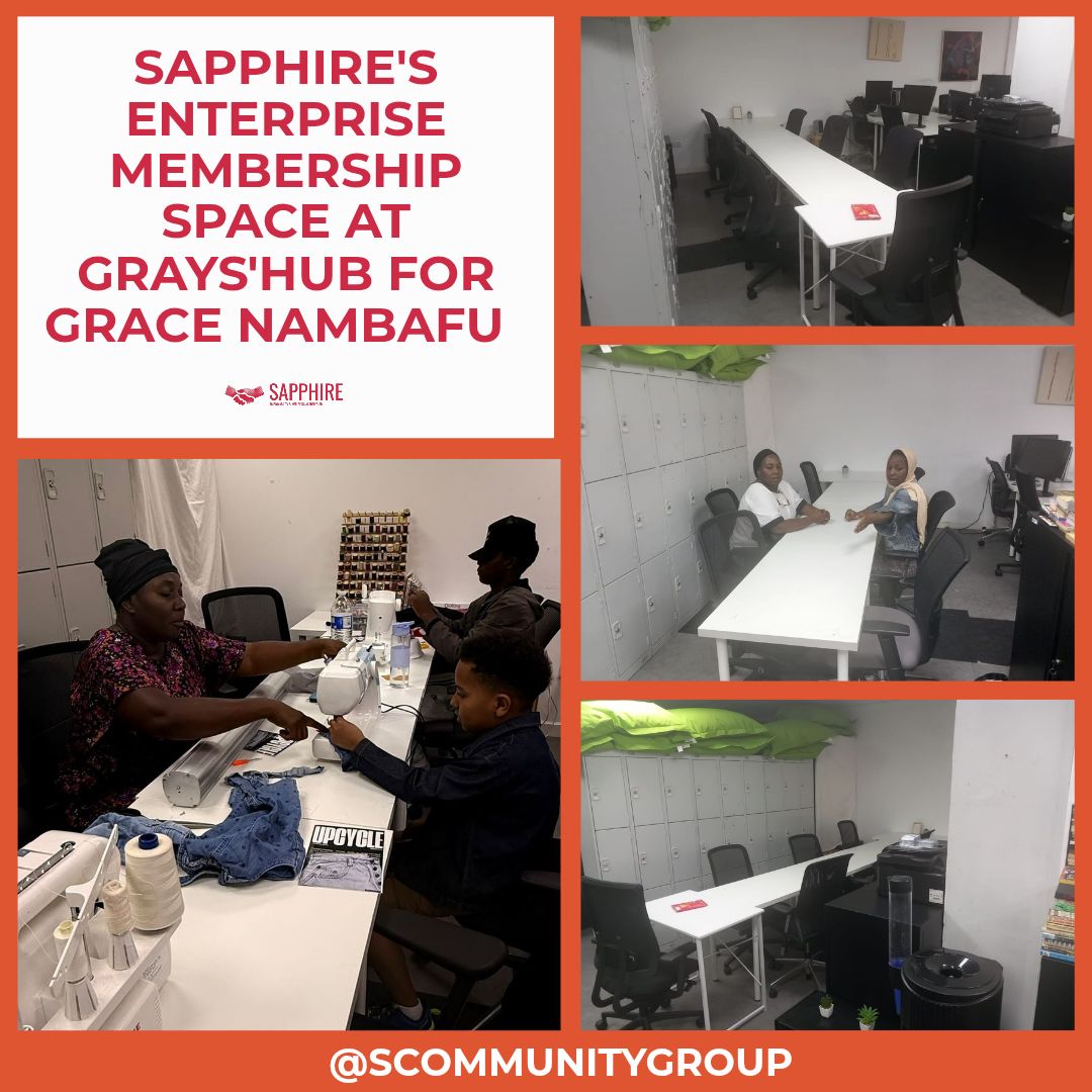 🔷✨ Meet Grace Nambafu at Sapphire Space – Grays’ Hub! ✨🔷
 Grace Nambafu, one of our amazing Enterprise Members at Sapphire Space in Grays' Hub!
Grace brings her incredible skills in sewing, jewellery-making, and arts &amp; crafts training to our community – empowering others