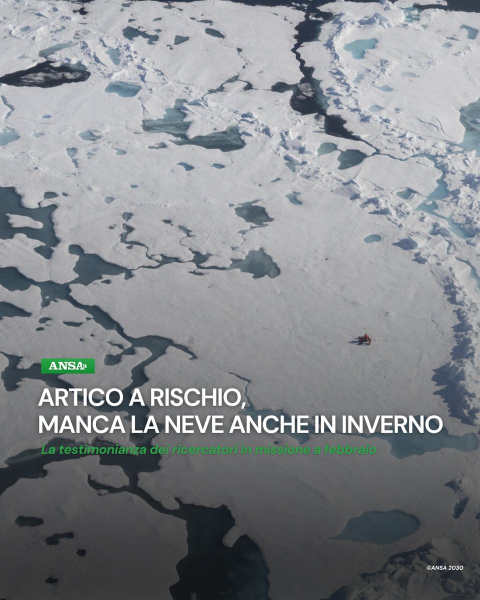 ansa_ambiente's tweet image. Caldo record nell'#Artico anche in inverno, tanto da aver reso quasi impossibile raccogliere neve fresca. Lo testimoniano i ricercatori sul campo alle Isole Svalbard durante una campagna scientifica in pieno inverno, a febbraio 2025.
#ANSAAmbiente
➡ bit.ly/4ma2ZU8