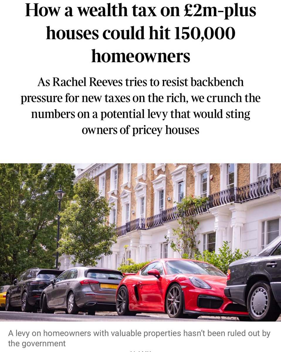 emmafildes's tweet image. If implemented, a wealth tax will prove a sinker weight on both house prices and a colossal administrative task to reel in with properties in the Capital and south bringing in the biggest haul. @davidbyers26 @thetimes bit.ly/4m4VqxP