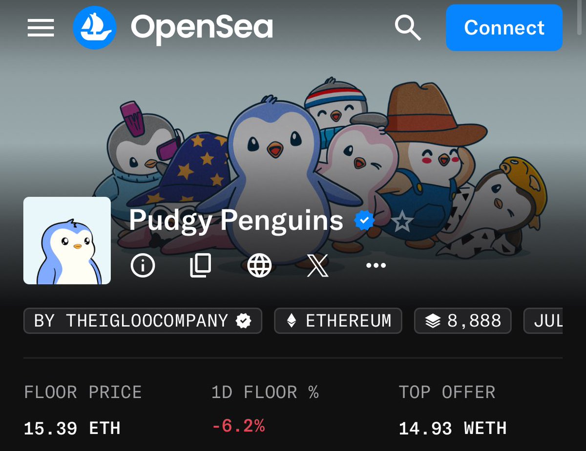 JoeyMooose's tweet image. The Pudgy Penguins floor just hit 15.39 ETH (~$57,000) 🤯
Still not selling.